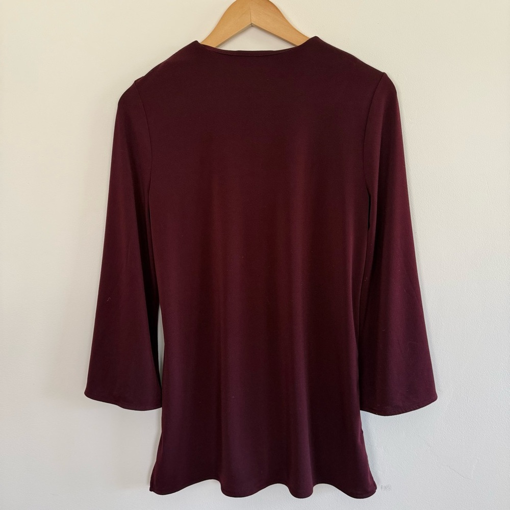 Lauren Ralph Lauren Women’s‎ Keyhole Neck Tunic Top Burgundy Size M - Picture 8 of 10